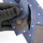 Louis Vuitton Navy Silk Monogram Flower Tie