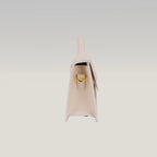 Jacquemus Borsa a Mano in Pelle Avorio con Logo Dorato