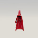 Jacquemus Borsa a Mano in Pelle Verniciata Rossa