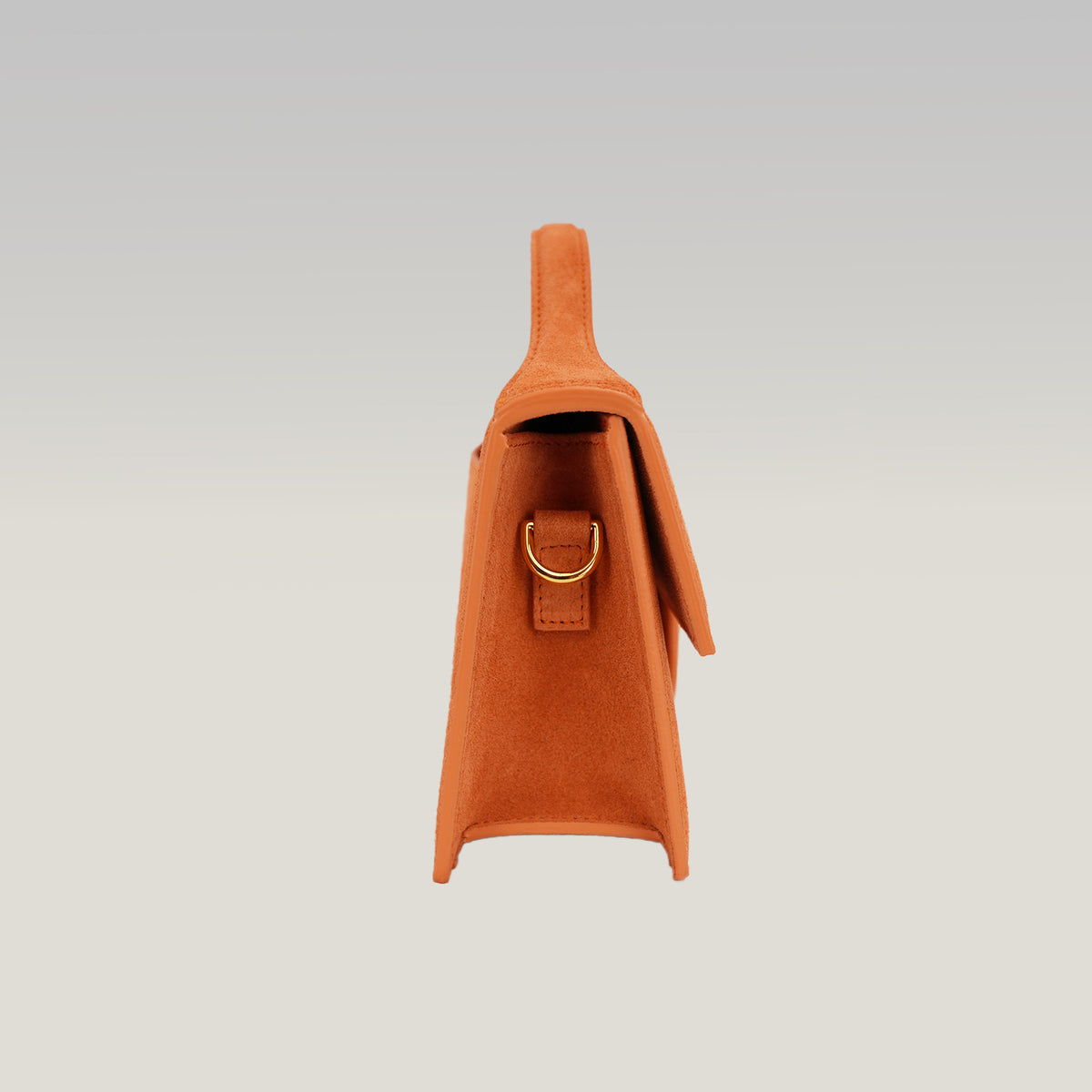 Jacquemus Borsa a Mano in Camoscio Arancione