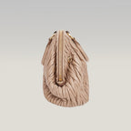 Miu Miu Matelassé Pink Beige Leather Small Handbag Gold Hardware Vintage Style