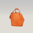 Hermès Lindy 26 Orange Clemence Leather Handbag Top Handle Shoulder Bag