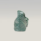Goyard Saint Louis Tote Bag Verde in Tela Goyardine con Finiture in Pelle e Pochette Coordinata