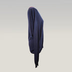 Burberry London Maglia Donna Blu Navy in Seta e Cotone Pullover Scollo V Elegante