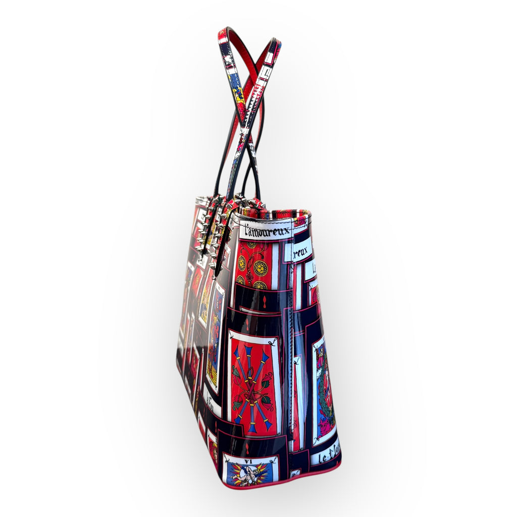 Christian Louboutin Cabata Small Tarot – Tote Bag in Vernice con Borchie