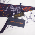 Louis Vuitton Sweet Escape BB Silk Bandeau Scarf Navy Monogram