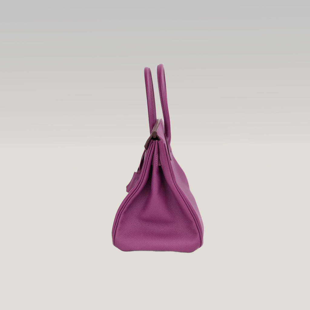 Hermès Birkin 30 Anemone in Pelle Epsom con Hardware Dorato