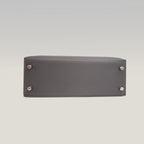 Hermès Kelly 25 Sellier in Pelle Epsom Grigio Fumo e Blu con Hardware Palladiato