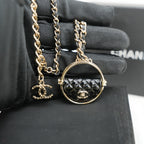 CHANEL Hula Hoop Necklace 23C – Braided Leather Chain, New with Box 