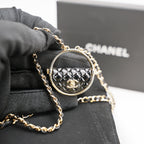 CHANEL Hula Hoop Necklace 23C – Braided Leather Chain, New with Box 