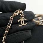 CHANEL Hula Hoop Necklace 23C – Braided Leather Chain, New with Box 