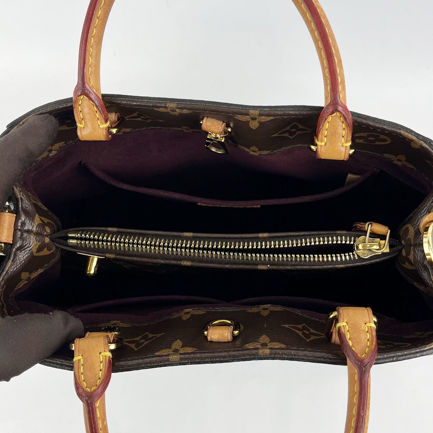 Louis Vuitton Montaigne Borsa Monogram in Tela con Doppi Manici e Tracolla