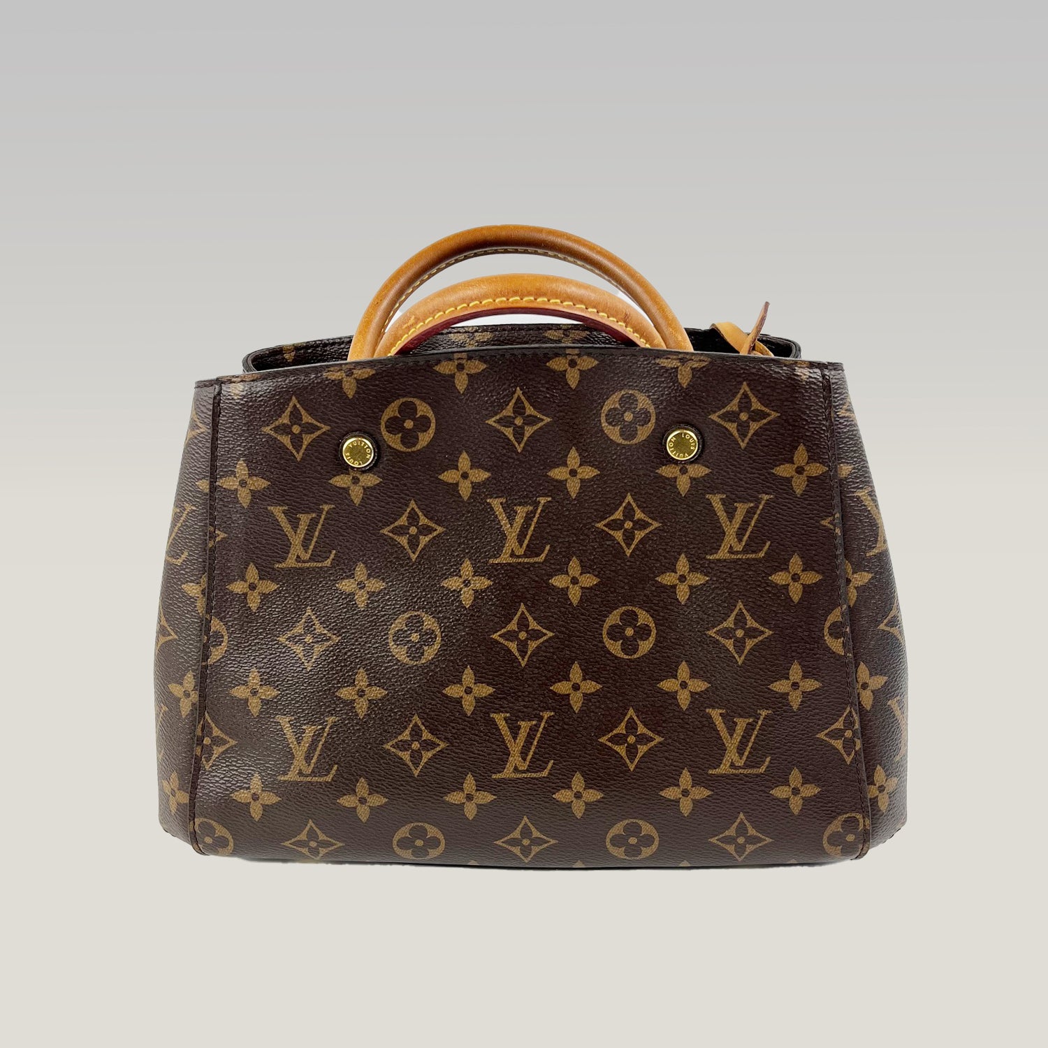 Louis Vuitton Montaigne Borsa Monogram in Tela con Doppi Manici e Tracolla