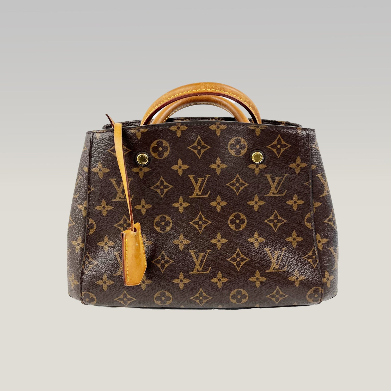 Louis Vuitton Montaigne Borsa Monogram in Tela con Doppi Manici e Tracolla