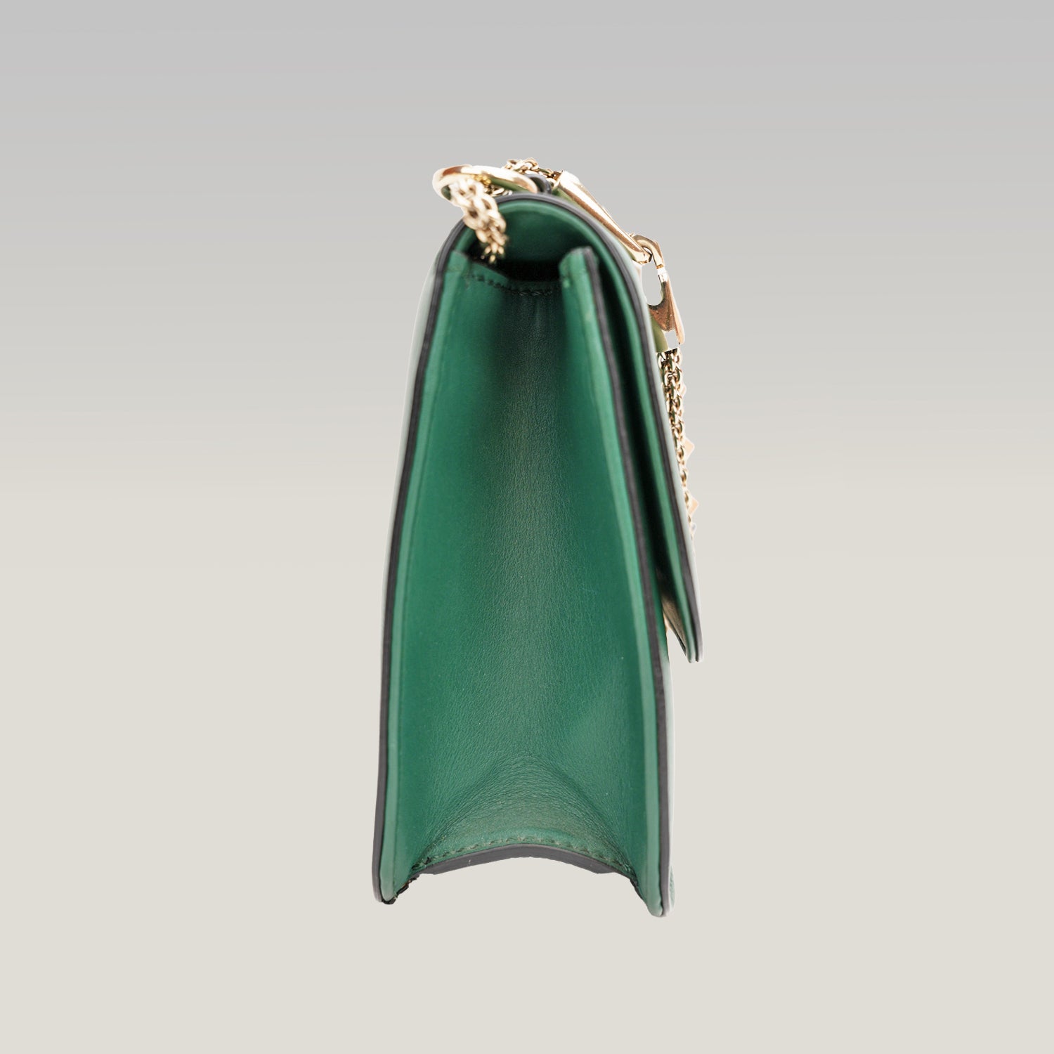 Valentino Garavani Rockstud Glam Lock Medium Leather Shoulder Bag Green Crossbody Bag