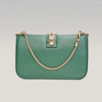 Valentino Garavani Rockstud Glam Lock Medium Leather Shoulder Bag Green Crossbody Bag