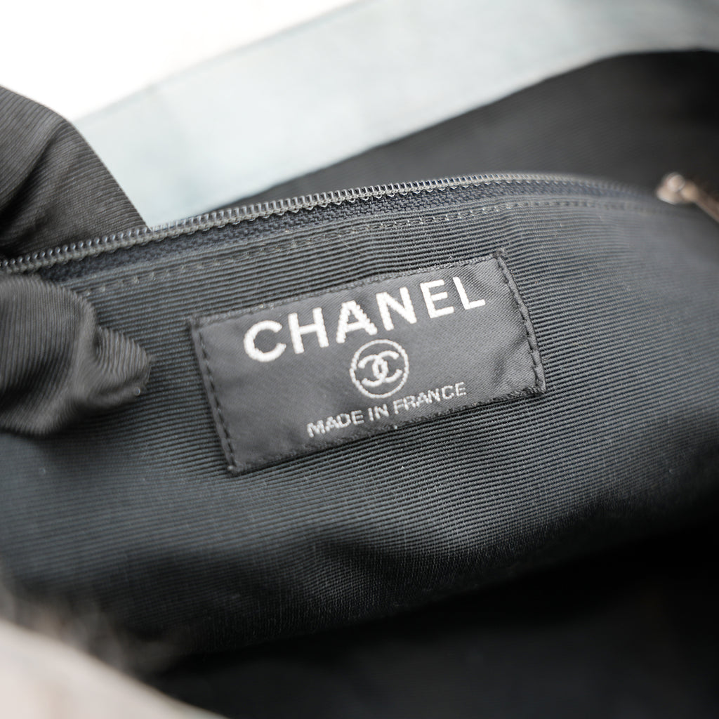 Chanel Sky Blue Rabbit Fur Beach Bag 