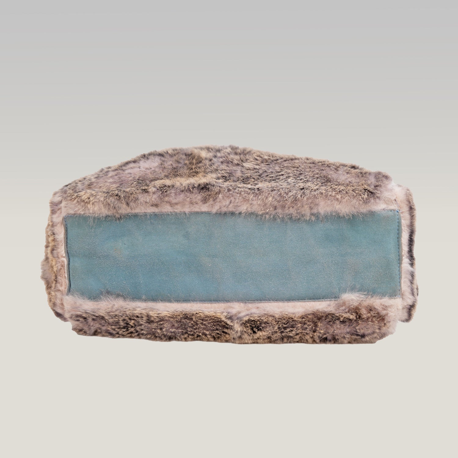 Chanel Sky Blue Rabbit Fur Beach Bag 