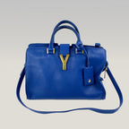 Saint Laurent Y Ligne Chyc Borsa a Mano in Pelle Blu con Tracolla