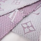 Sciarpa Louis Vuitton Logomania in Lana Beige e Rosa con Monogram