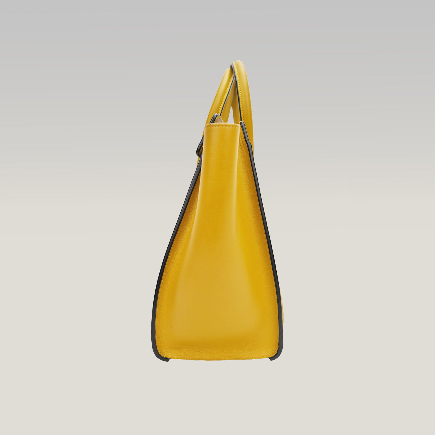 Céline Borsa a Mano Luggage in Pelle Giallo Ocra