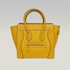Céline Borsa a Mano Luggage in Pelle Giallo Ocra