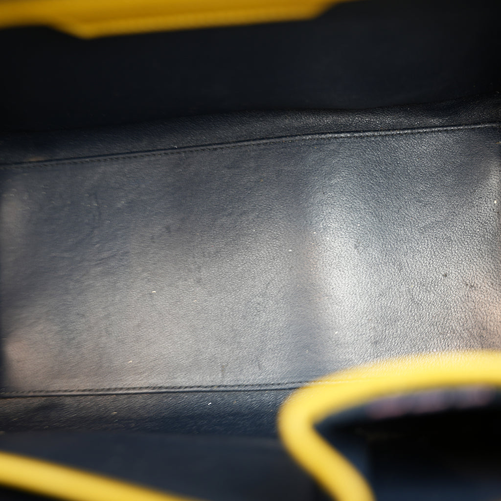 Céline Borsa a Mano Luggage in Pelle Giallo Ocra