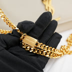 Saint Laurent Kate Medium White Grained Leather with Gold Logo
