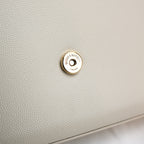 Saint Laurent Kate Medium White Grained Leather with Gold Logo