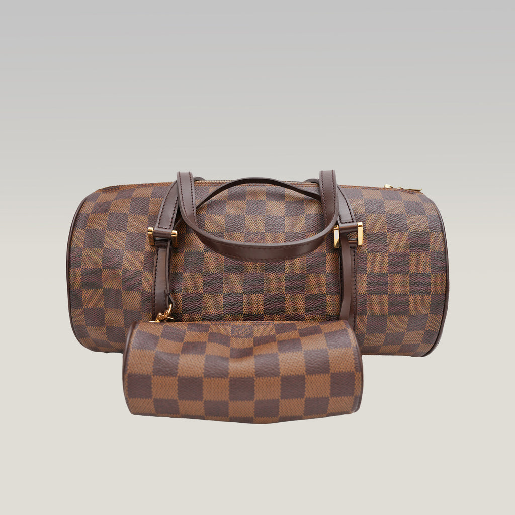 Louis Vuitton Papillon – borsa a mano Damier Ebene con pochette coordinata