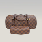 Louis Vuitton Papillon – borsa a mano Damier Ebene con pochette coordinata