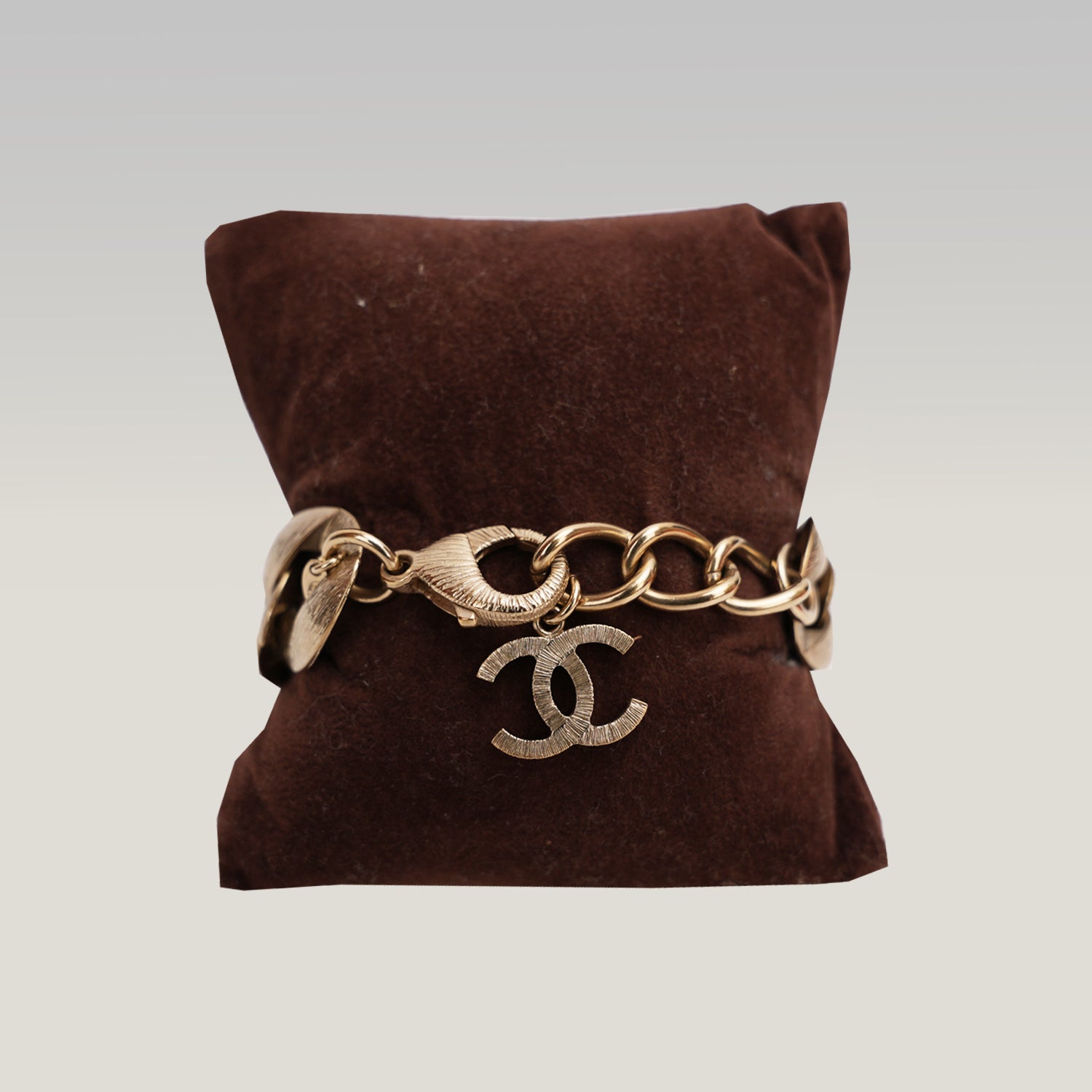 Chanel Vintage bracciale chain-link dorato con cristalli