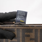 Fendi Borsa a Tracolla Zucca FF in Tela Marrone Classica