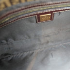 Fendi Baguette – brown FF monogram shoulder bag in crystal-effect leather 