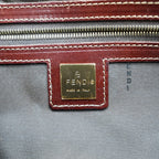 Fendi Baguette – brown FF monogram shoulder bag in crystal-effect leather 