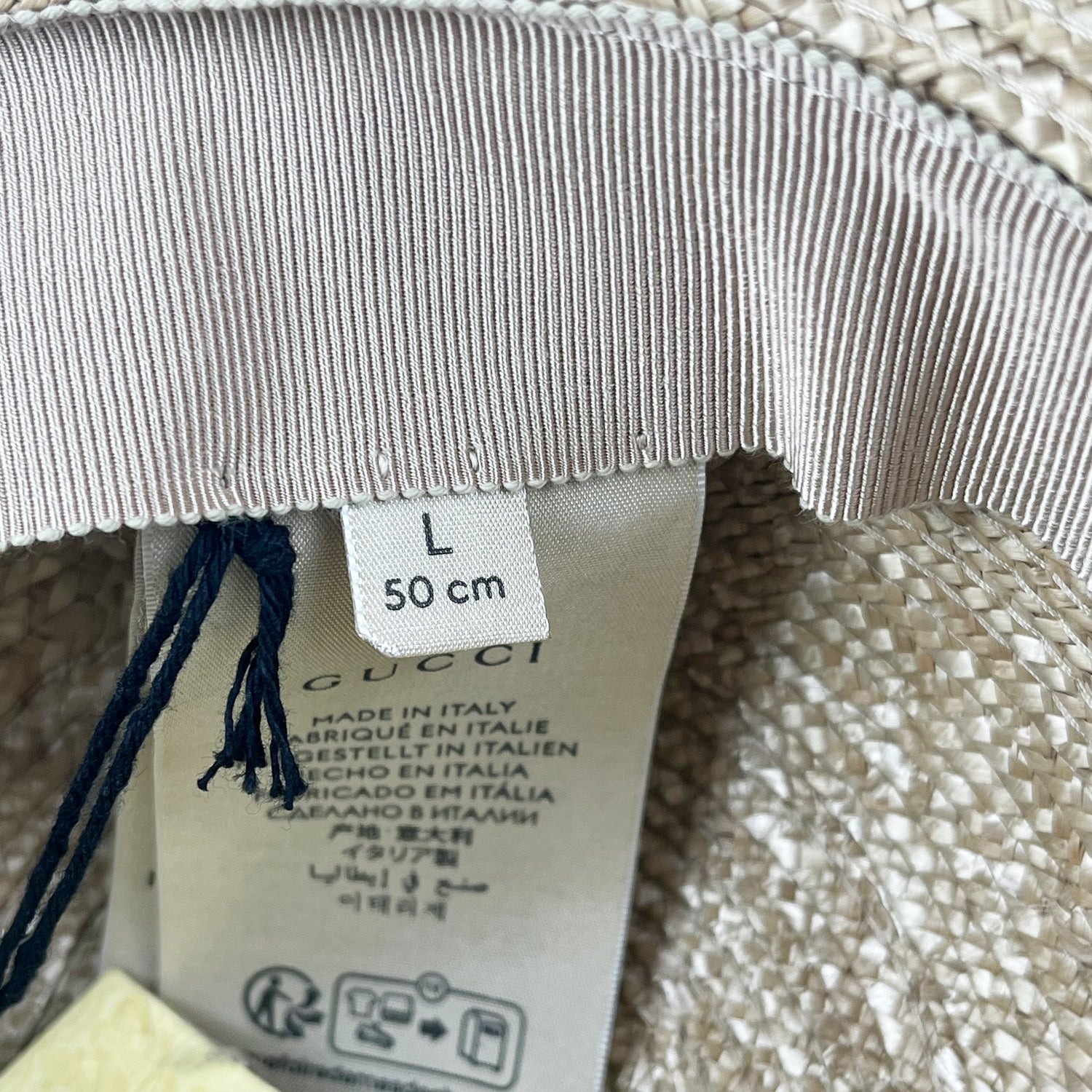 Gucci Cappello in Paglia con Nastro Web Verde e Rosso