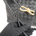 Bottega Veneta Andiamo borsa nera intrecciata in pelle