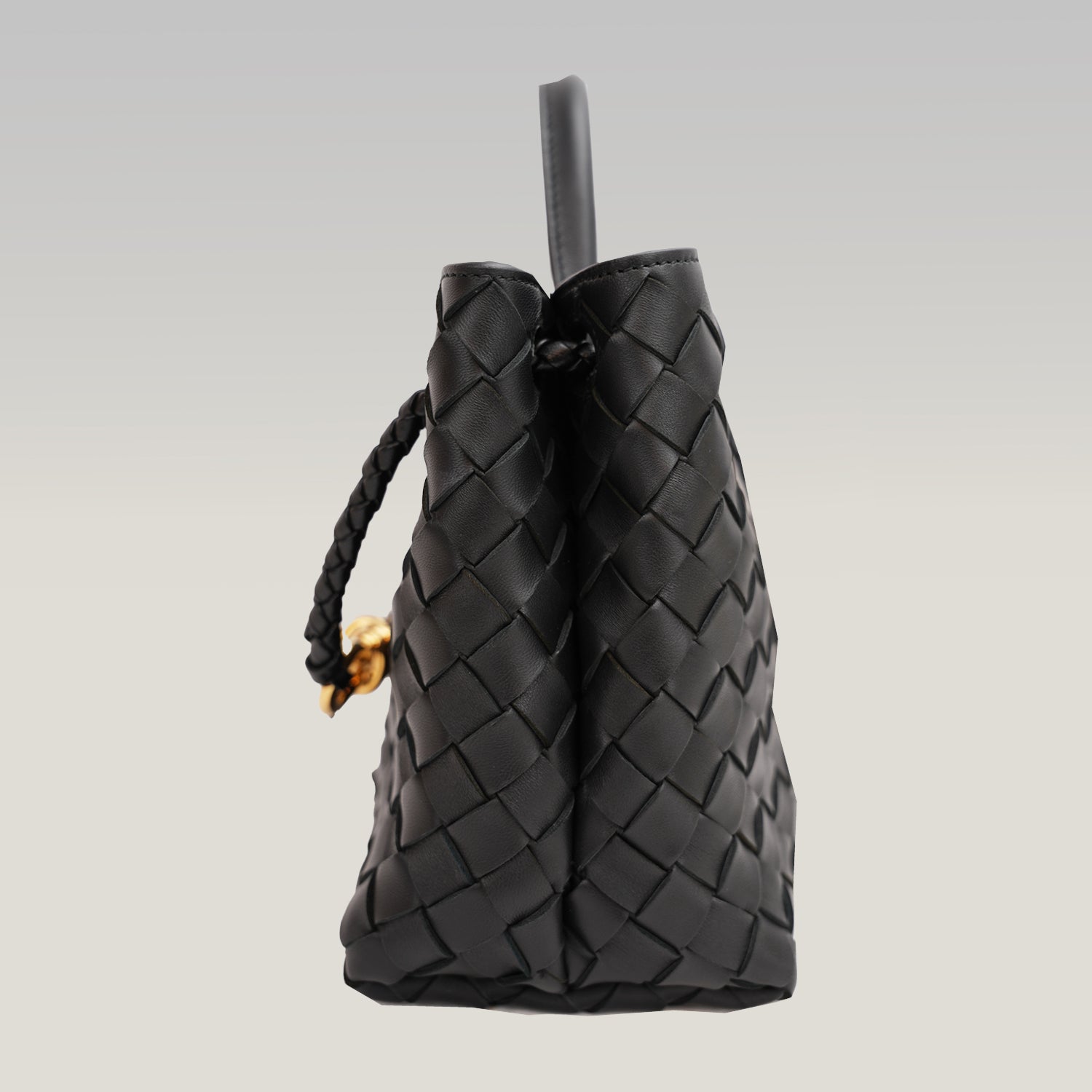 Bottega Veneta Andiamo borsa nera intrecciata in pelle