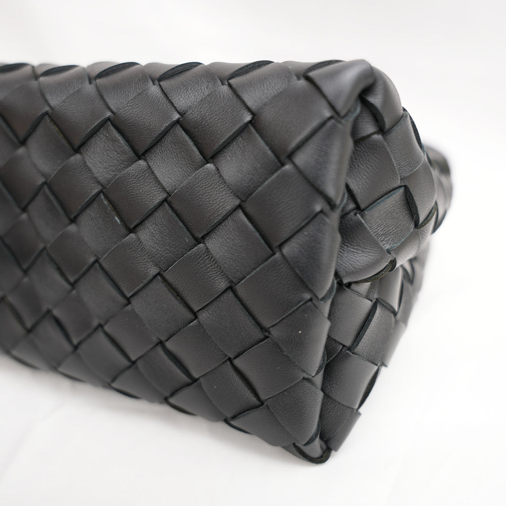 Bottega Veneta Andiamo borsa nera intrecciata in pelle