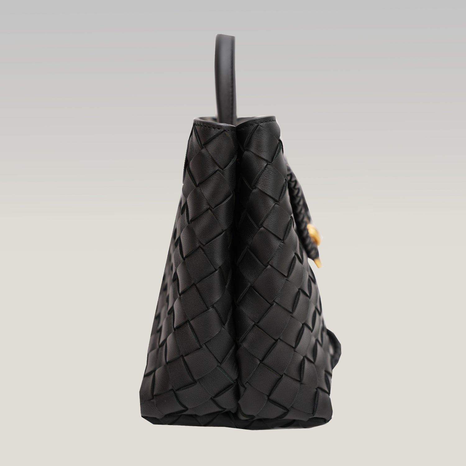 Bottega Veneta Andiamo borsa nera intrecciata in pelle