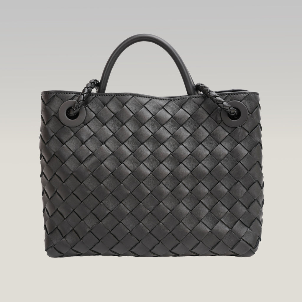 Bottega Veneta Andiamo borsa nera intrecciata in pelle