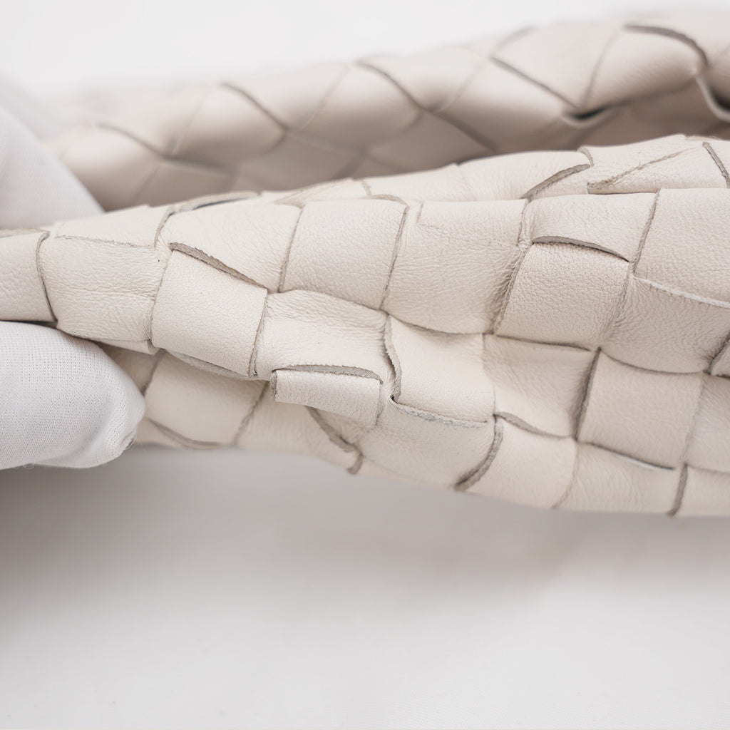 Bottega Veneta Jodie Mini White – Woven Knot Bag 