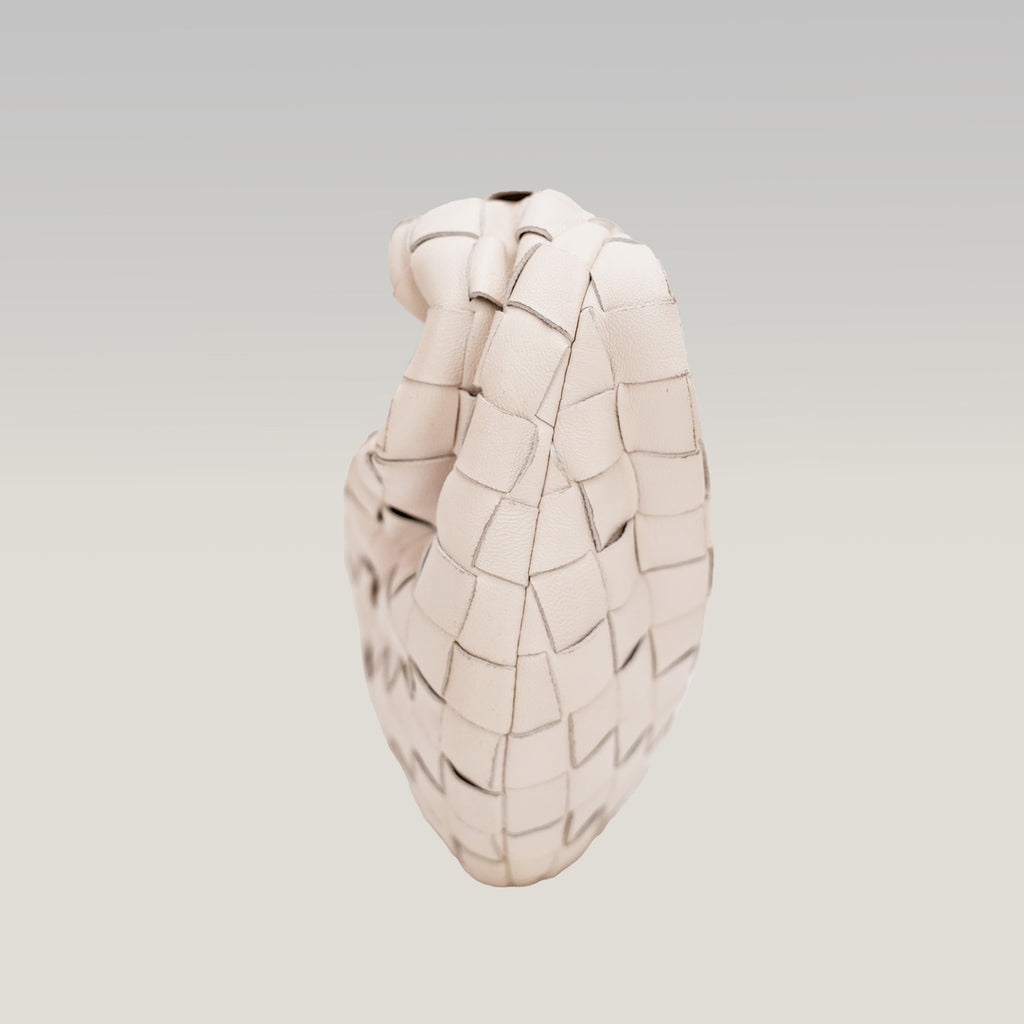 Bottega Veneta Jodie Mini White – Woven Knot Bag 