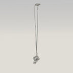 Chanel Collana Coco Mark in Metallo Argento con Pendente Iconico