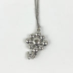 Chanel Collana Coco Mark in Metallo Argento con Pendente Iconico