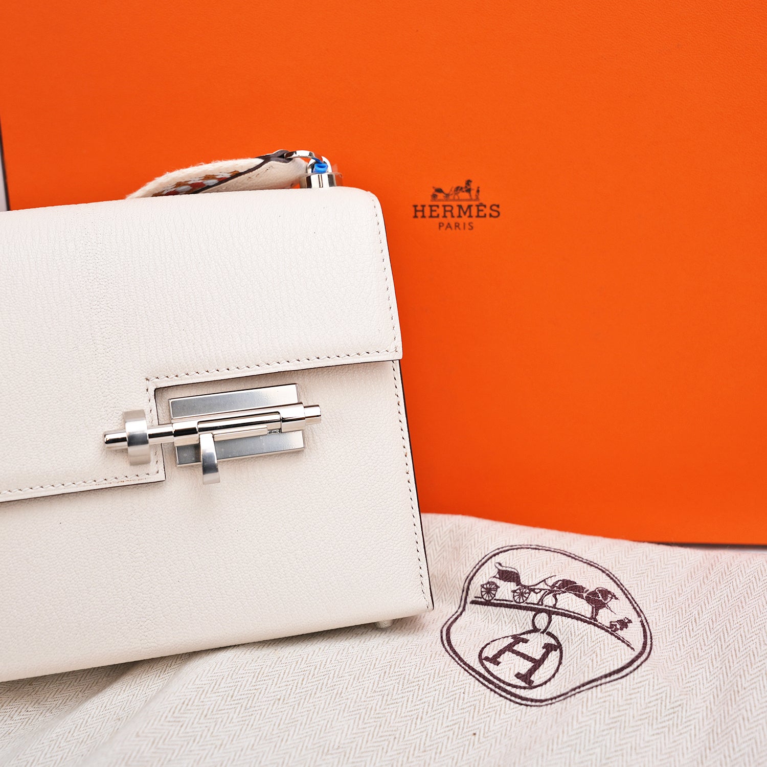 Hermès Mini Verrou bianca Borsa