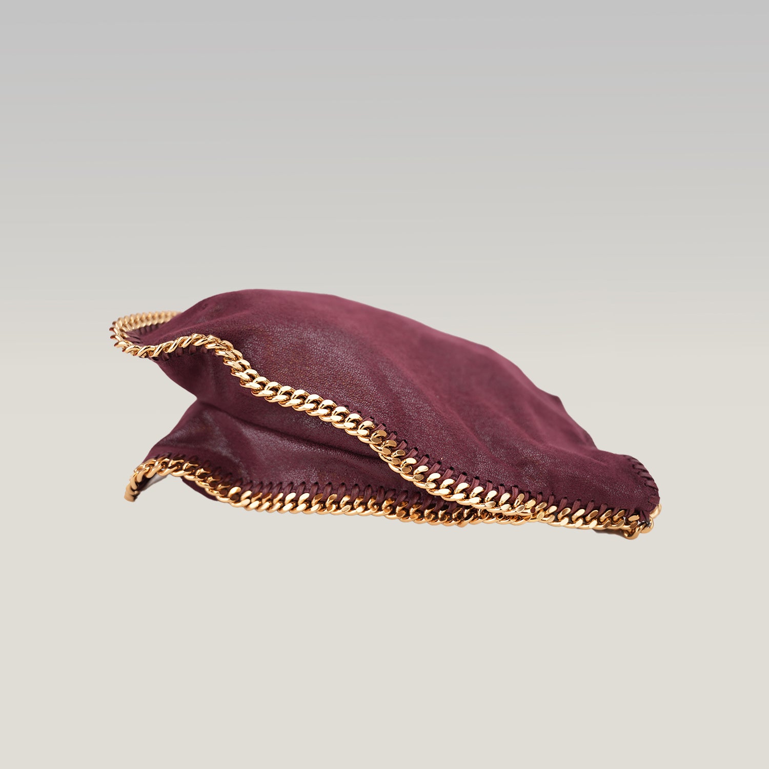 Stella McCartney Falabella Borsa Grande Bordeaux con Catena Dorata