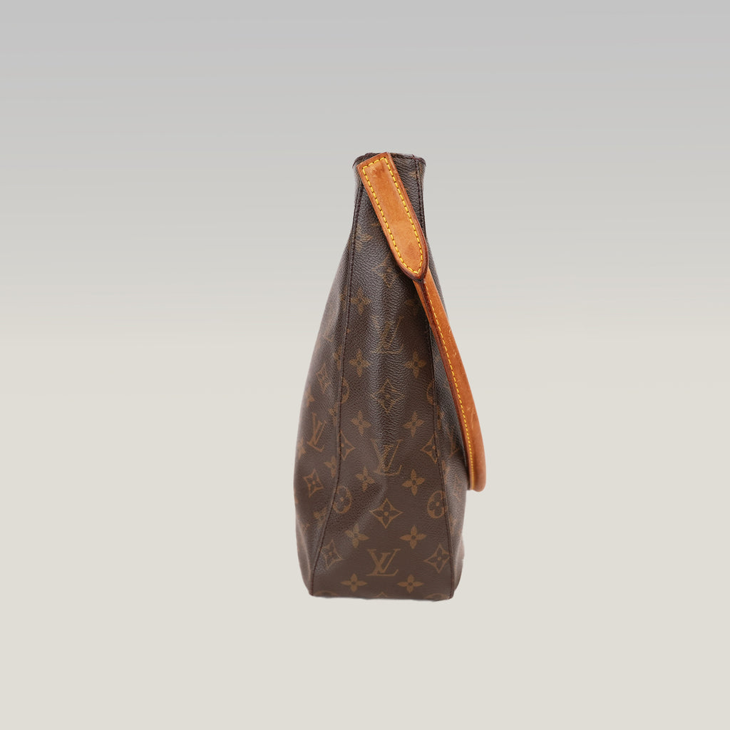 Louis Vuitton Looping GM Vintage in Tela Monogram Marrone e Pelle Vachetta