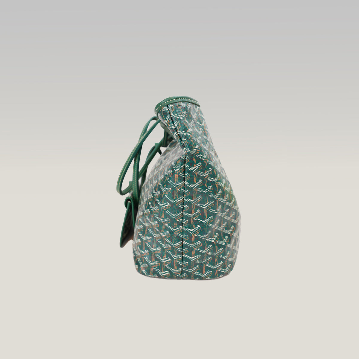 Goyard Saint Louis Tote Bag Verde in Tela Goyardine con Finiture in Pelle e Pochette Coordinata