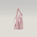 Prada Bauletto Piccolo in Pelle Rosa Cipria con Logo Triangolare e Dettagli Argentati – Dust Bag Inclusa